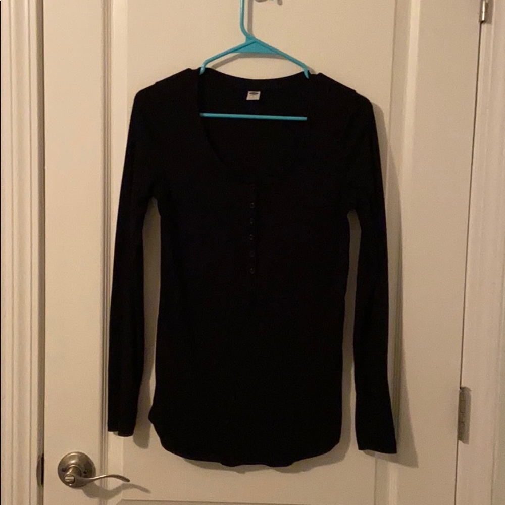 Ribbed Knit Henley